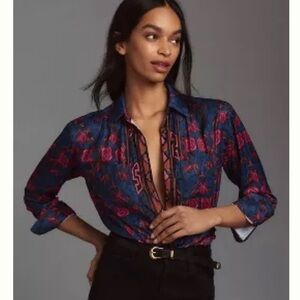 ANTHROPOLOGIE RELAXED BUTTONDOWN BLOUSE
